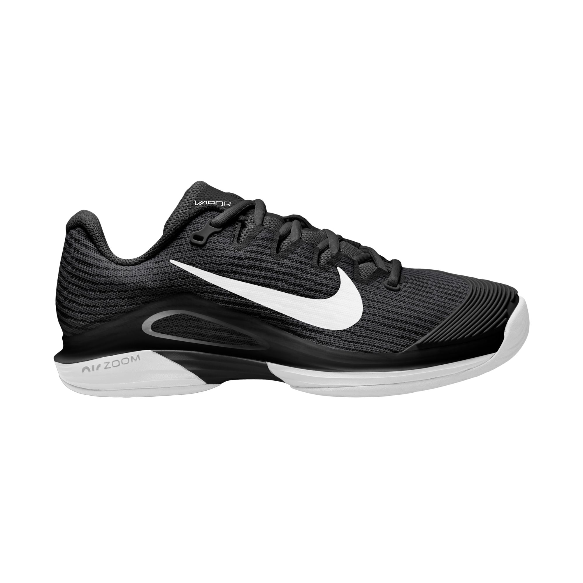 Nike Women's Vapor 12 Hard Court Tennis Shoes in Black/White-Dk Smoke Grey