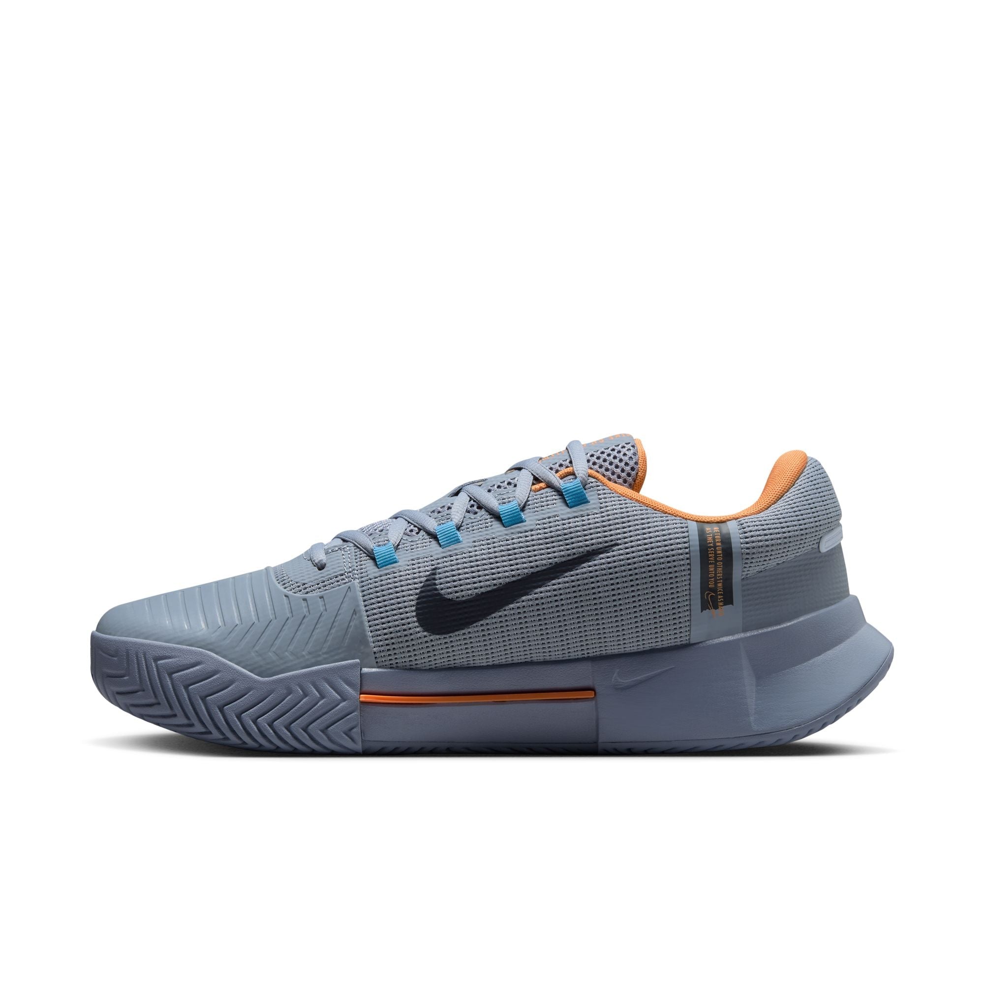Nike Men's Zoom GP Challenge 1 Hard Court Shoes in Ashen Slate/Football Grey-Obsidian