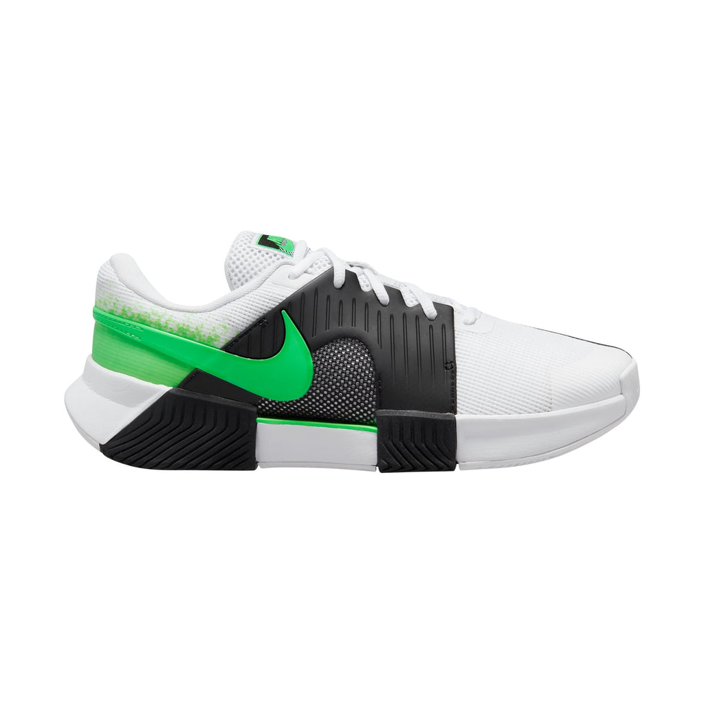 Nike Men's Zoom GP Challenge 1 Tennis Shoes in White/Poison Green-Black