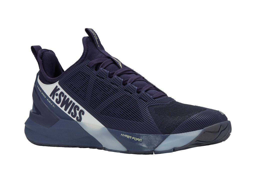 K-Swiss Men's K-Frame Speed Rublo Tennis Shoes in Naval Academy/Vintage Indigo/Blanc De Blanc