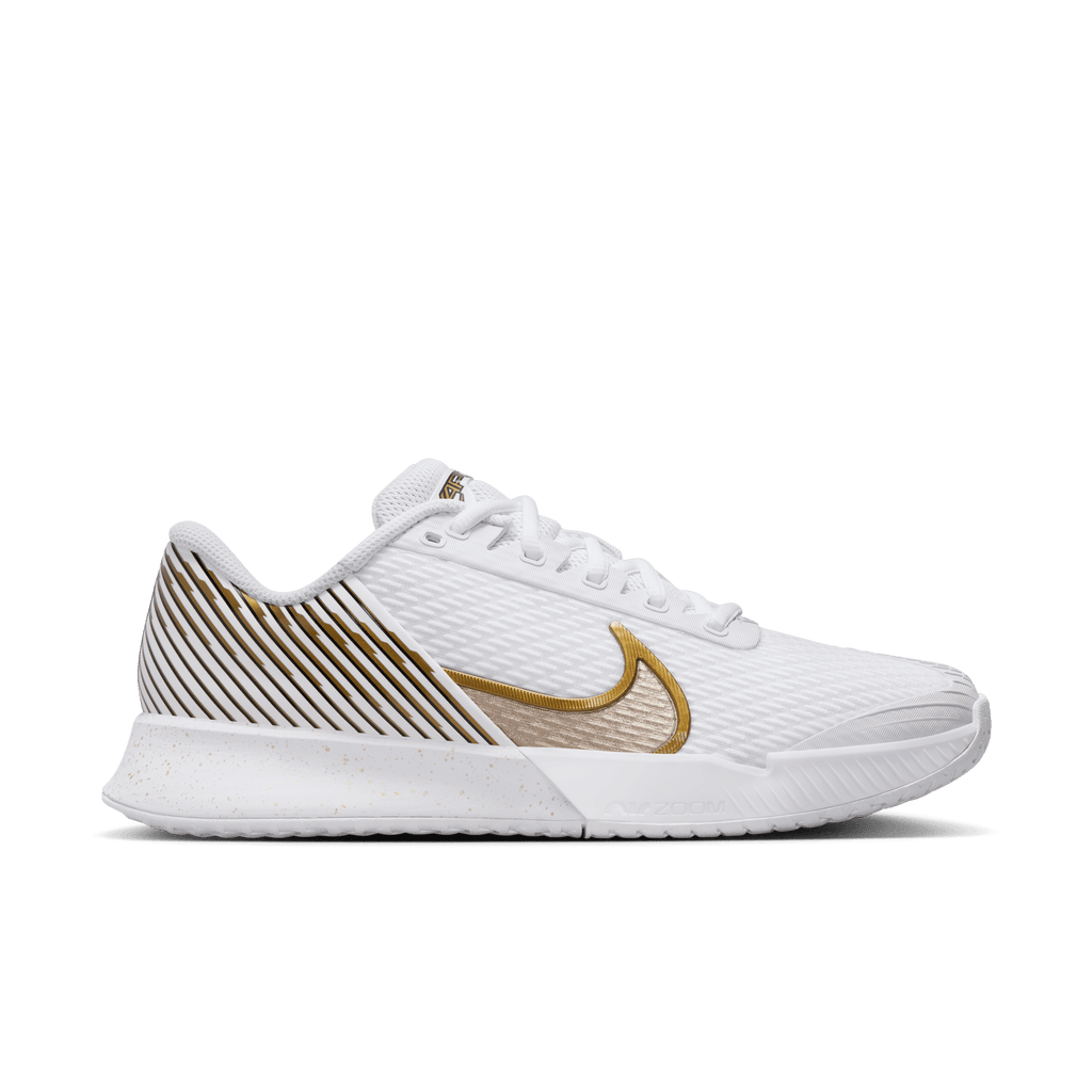 Nike Women's Air Zoom Vapor Pro 2 WMB Shoes in White/Mtlc Gold Grain-Grand Purple