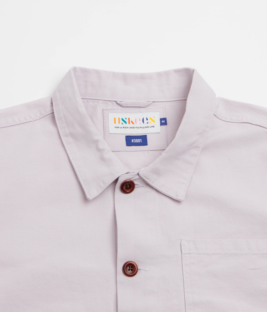 Uskees 3001 Buttoned Overshirt - Lunar Stone