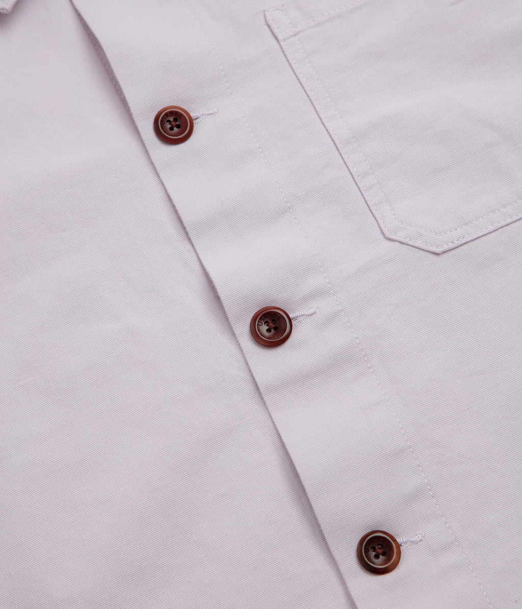 Uskees 3001 Buttoned Overshirt - Lunar Stone