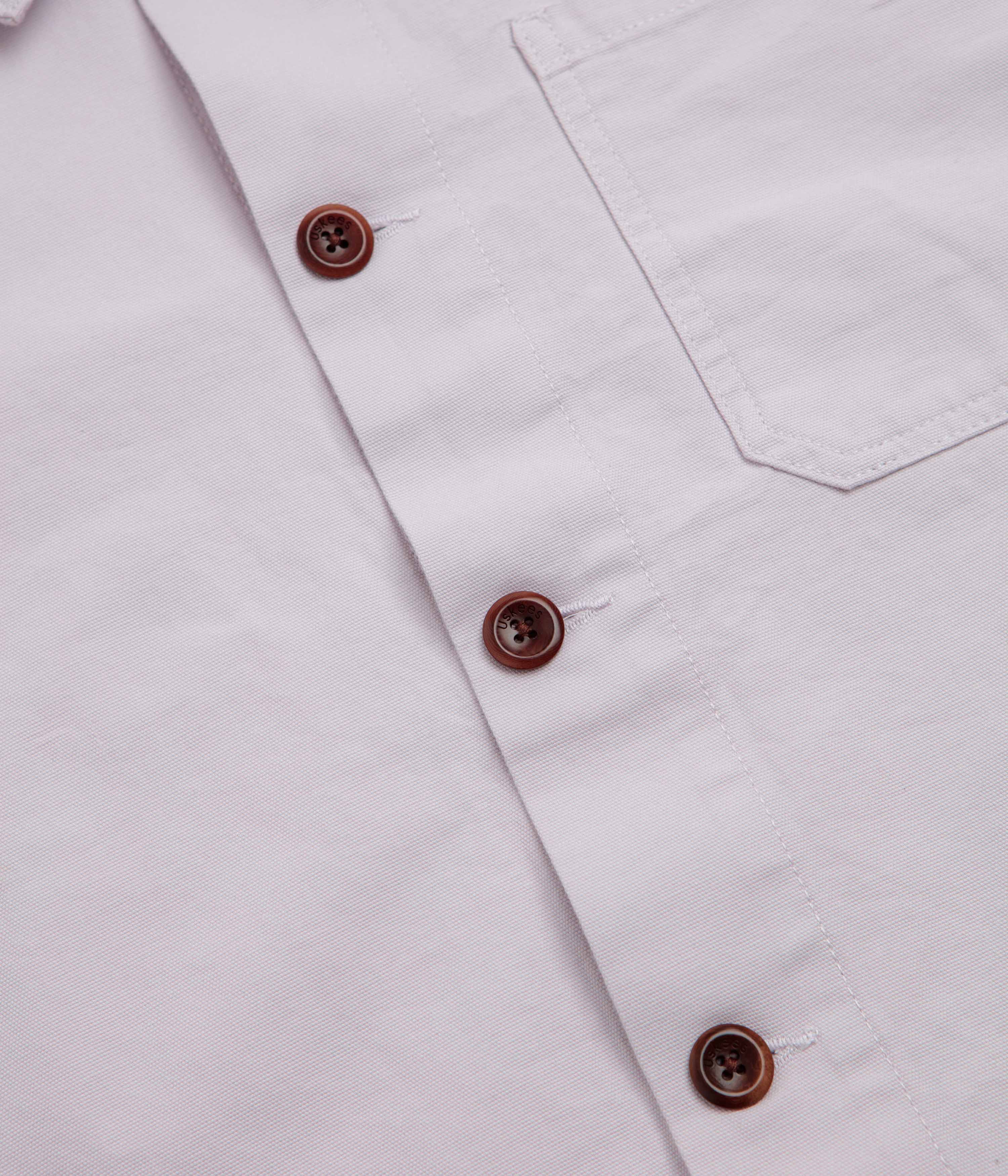 Uskees 3001 Buttoned Overshirt - Lunar Stone