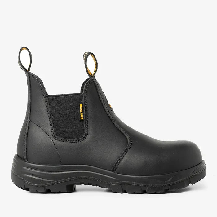 Women's CSA ASTM Composite Toe Chelsea Work Boots - Meadow Black - MooseLog