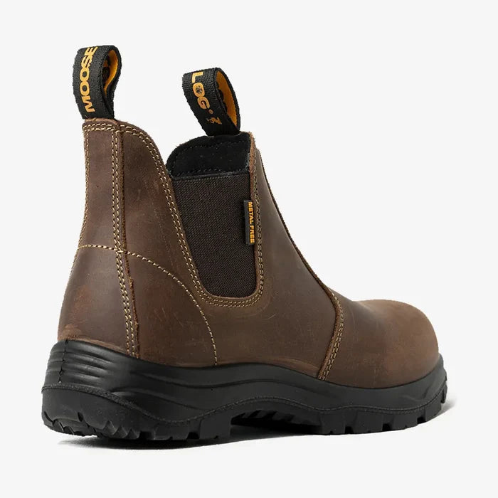 Women's CSA ASTM Composite Toe Chelsea Work Boots - Meadow Brown - MooseLog