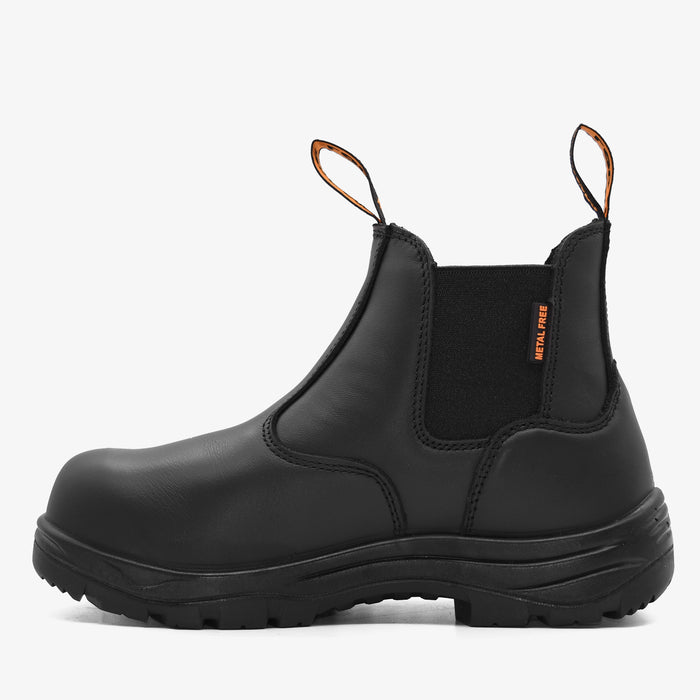 Women's CSA ASTM Composite Toe Chelsea Work Boots - Timber II Black
