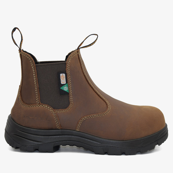 Women's CSA ASTM Composite Toe Chelsea Work Boots - Timber II Brown