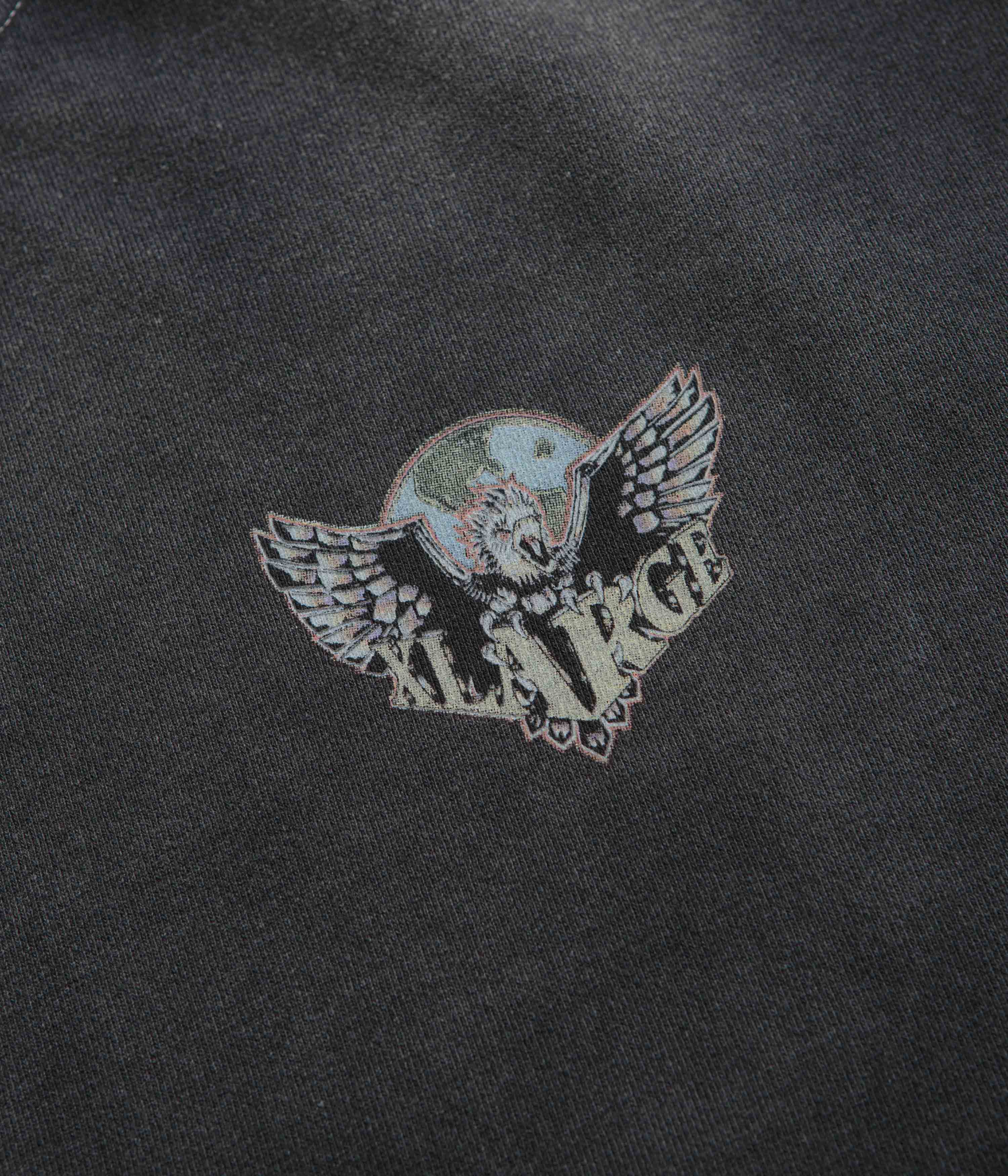 XLarge Eagle Wings To The World Crewneck Sweatshirt - Black