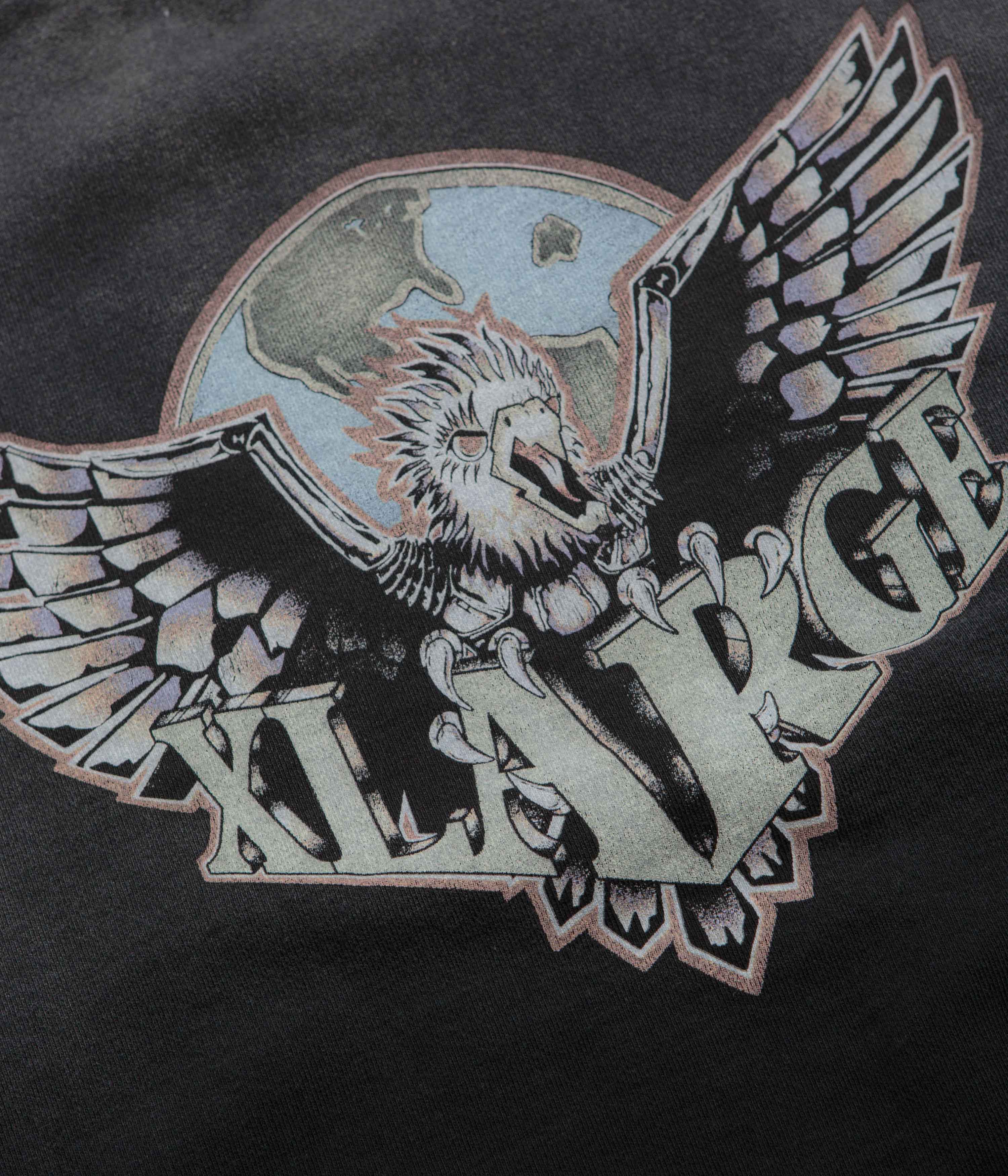 XLarge Eagle Wings To The World Crewneck Sweatshirt - Black
