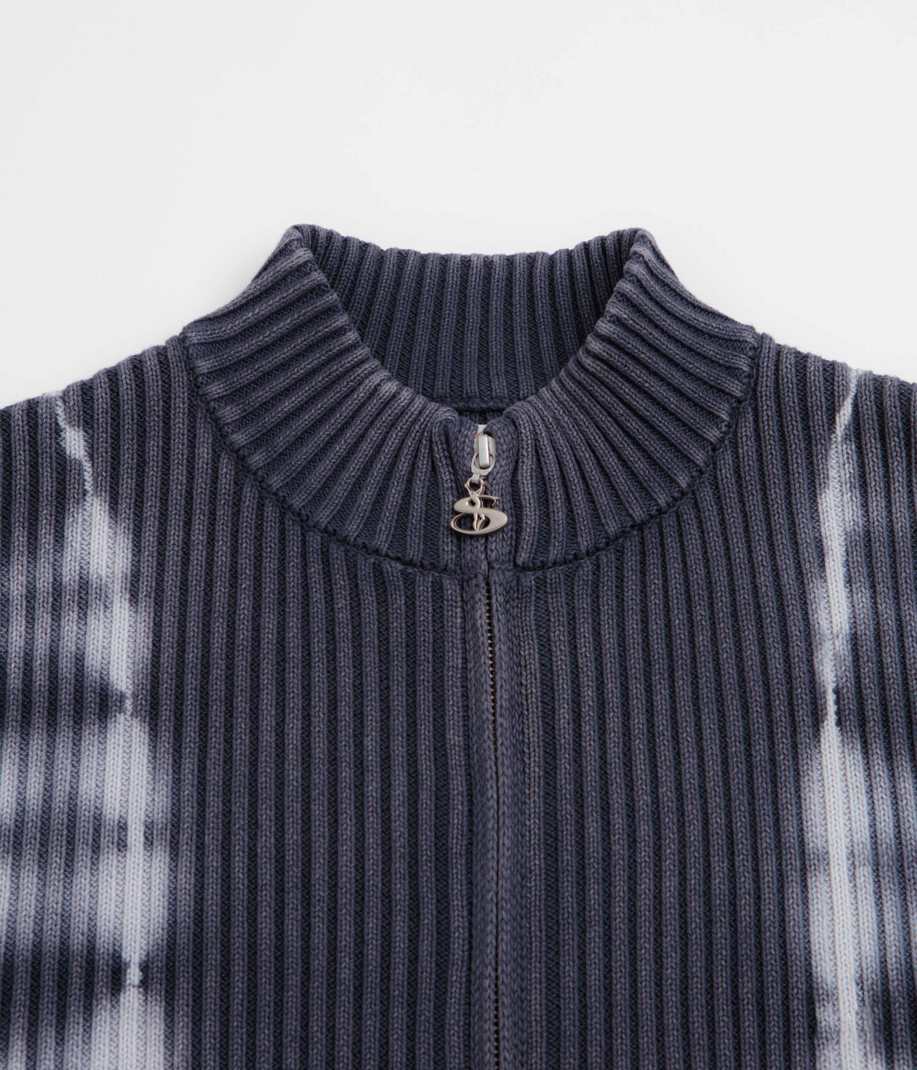 Yardsale Tie Dye Full Zip Sweatshirt - Navy