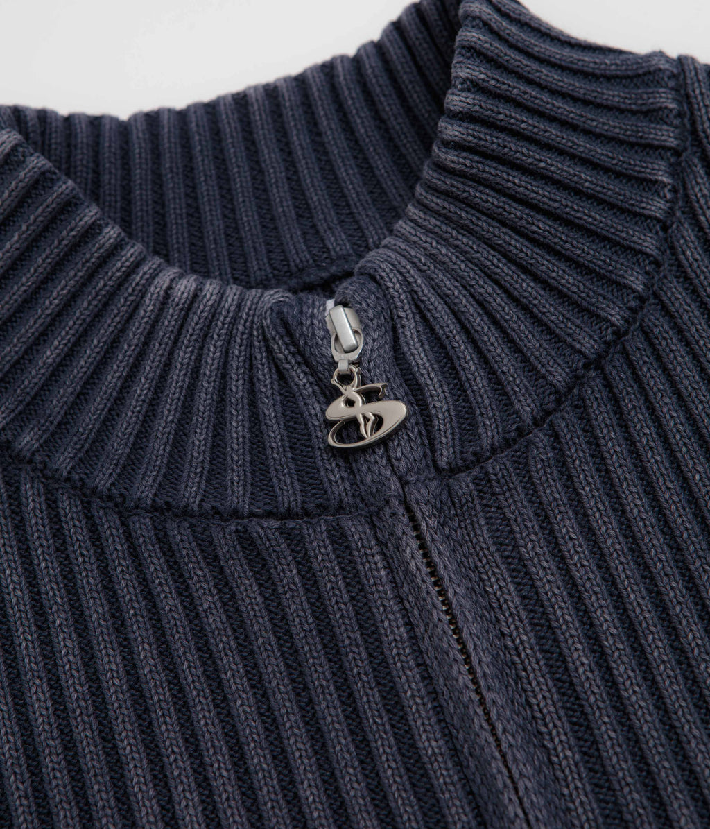 Yardsale Tie Dye Full Zip Sweatshirt - Navy