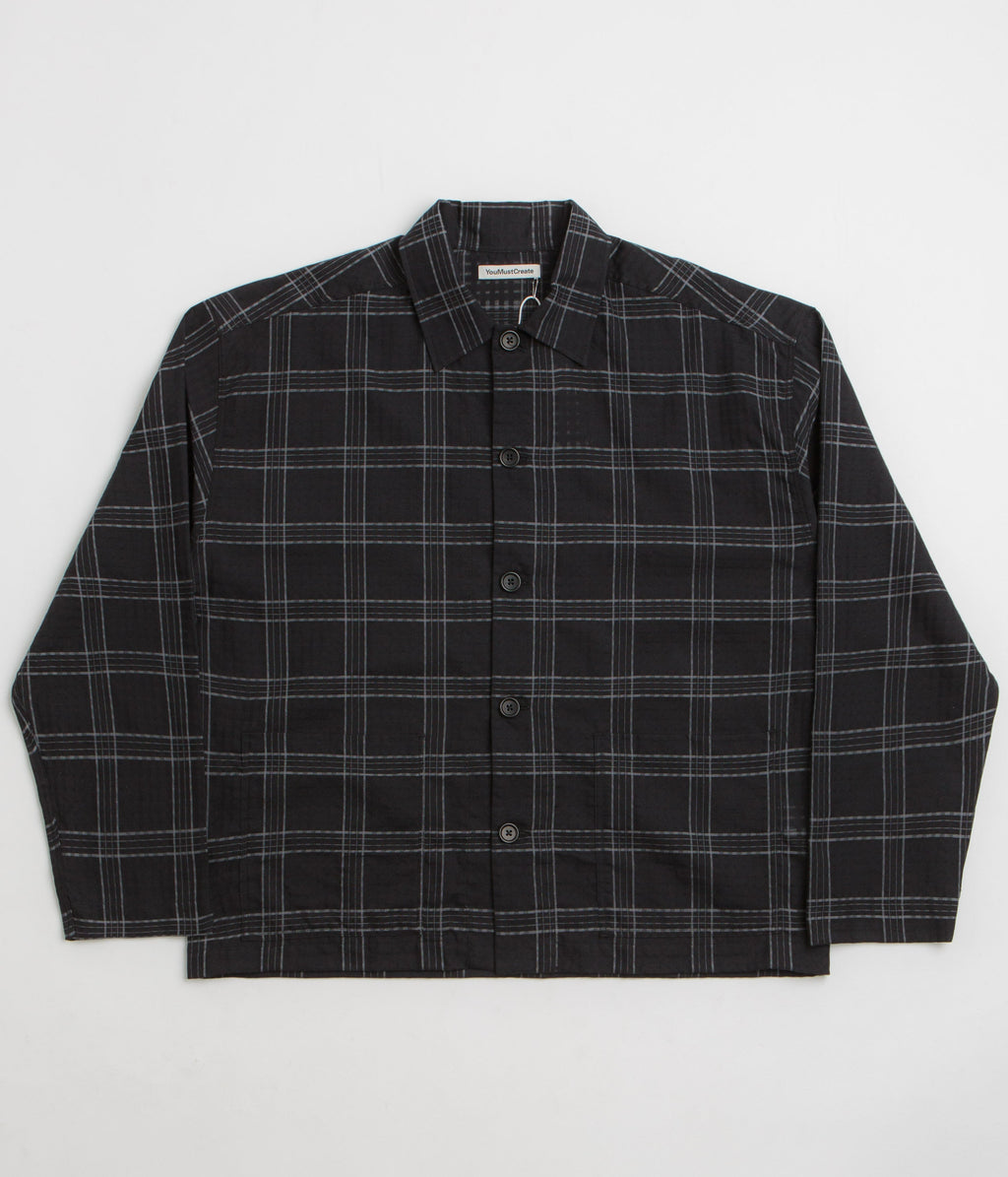 YMC PJ Overshirt - Black / Grey