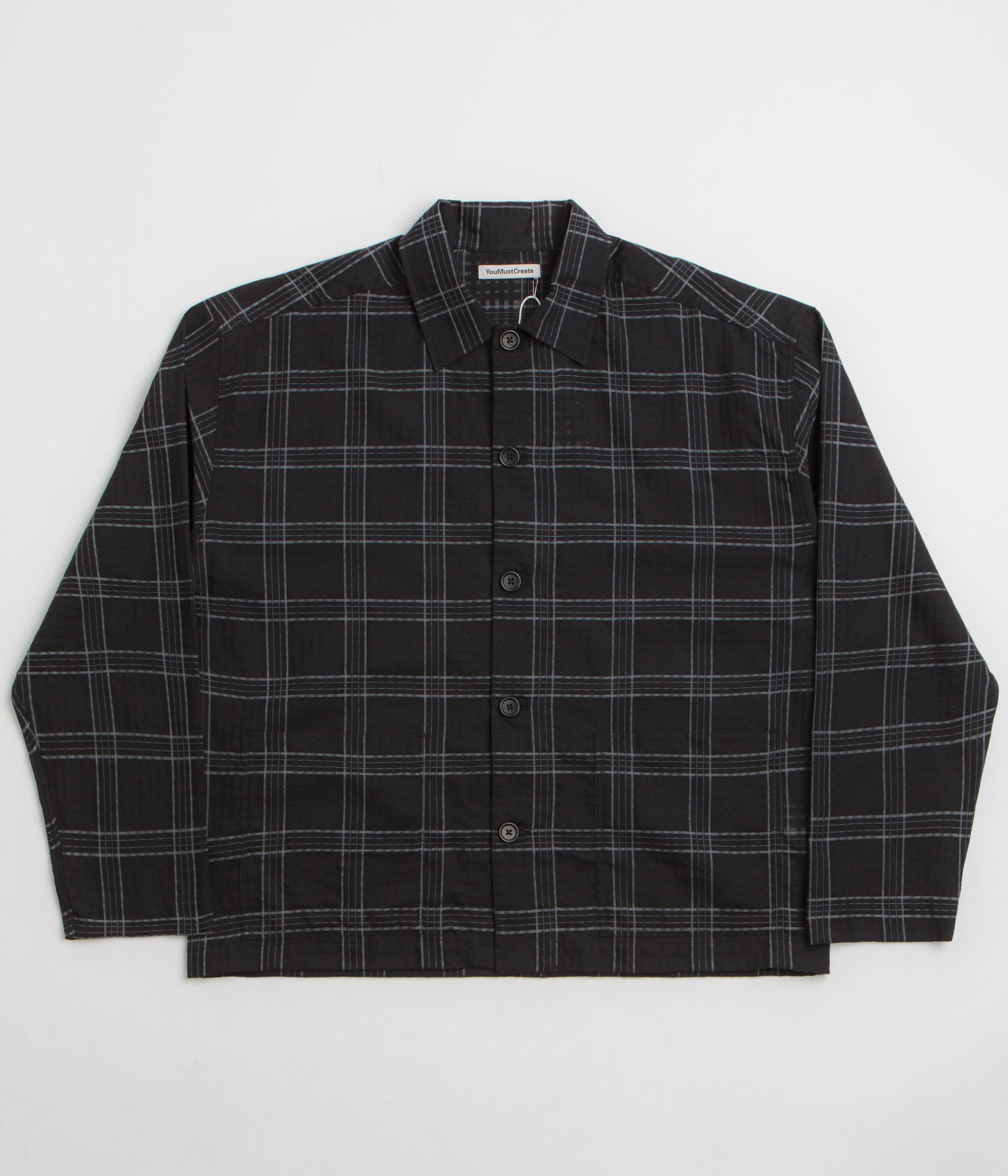 YMC PJ Overshirt - Black / Grey