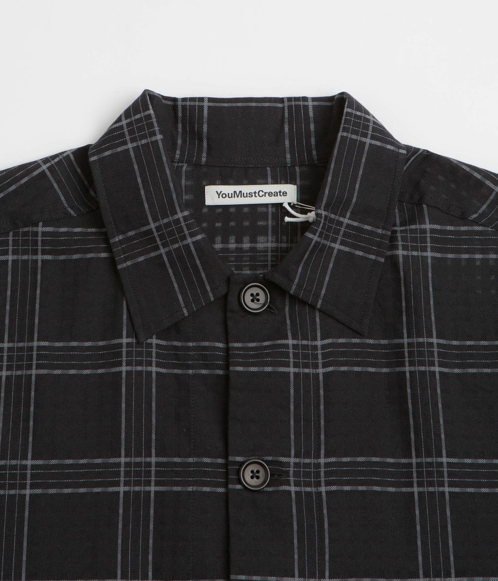 YMC PJ Overshirt - Black / Grey