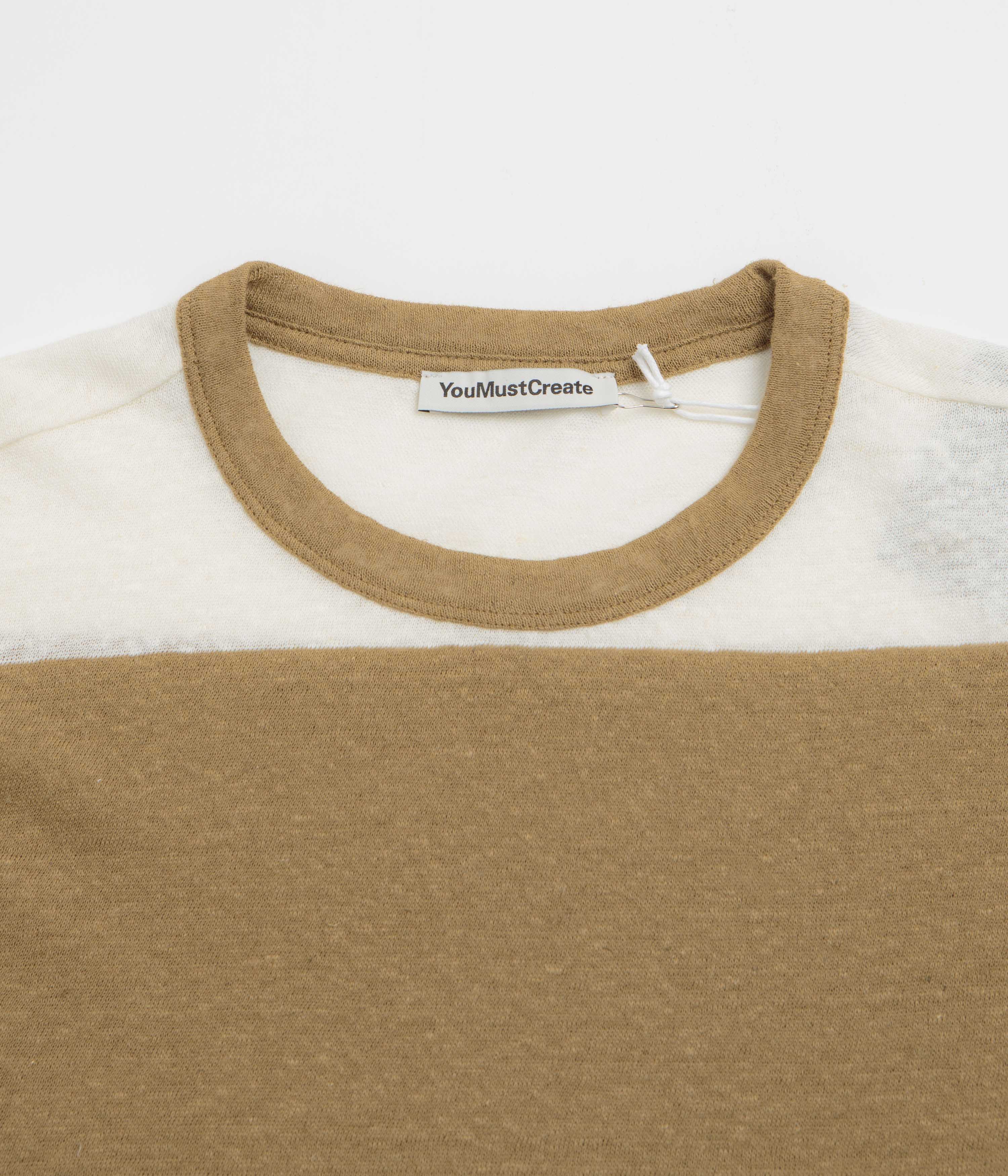 YMC Triple T-Shirt - Taupe / Off White